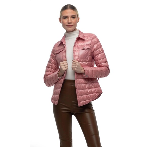 Cotes of London shirt puffer jacket Vibrant Blue Women's Puffer Jacket - Picture 4 of 15